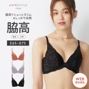 WEB限定 (アモスタイル)AMOSTYLE 脇高シェイプアップブラ シャイニング バタフライ(E,F,Gカップ) AMST966 WHU JX