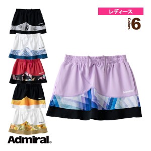 [アドミラル(Admiral) テニス・バドミントン ウェア（レディース）]グラフィックペプラムフレアスコート／レディース（ATLA310）