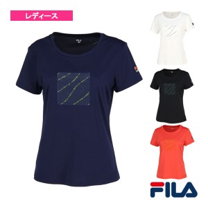 [フィラ テニス・バドミントン ウェア（レディース）]アップリケTシャツ／レディース（VL2685）