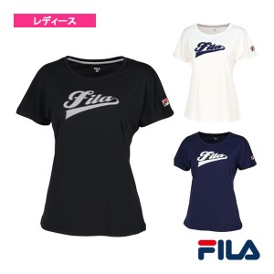 [フィラ テニス・バドミントン ウェア（レディース）]アップリケTシャツ／レディース（VL2742）