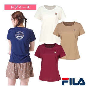 [フィラ テニスウェア（レディース）]バックプリントTシャツ／レディース（VL2953）