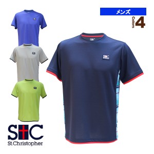 [セントクリストファー テニス・バドミントンウェア（メンズ/ユニ）]バックチェックゲームシャツ／メンズ（STC-BCM1313）