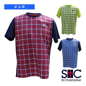 [セントクリストファー テニス・バドミントンウェア（メンズ/ユニ）]チェックゲームシャツ／メンズ（STC-BDM1353）