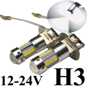 H3 フォグランプ LED ショート設計 12V 24V 左右2個 クリアホワイト 6000k 450Lm 3030smd レヴォーグ レガシィ インプレッサ サンバー