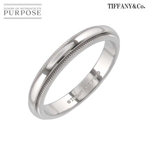 ティファニー TIFFANY&CO. ミルグレイン 15号 リング 幅3mm Pt プラチナ 指輪 レディース 90197402 【中古】BJ