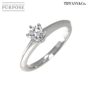 ティファニー TIFFANY&Co. ソリティア ダイヤ 0.31ct G/VVS2/3EX 9号 リング Pt 指輪【鑑定書】 レディース 90205217 【中古】BJ