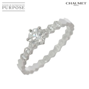 ショーメ CHAUMET ビーマイラブ ダイヤ 0.33ct E/VVS1/3EX 8号 リング K18 WG 750【証明書・鑑定書】レディース 90210553 【中古】BJ