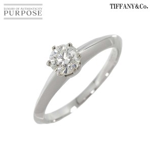 ティファニー TIFFANY&CO. ソリティア ダイヤ 0.43ct F/VVS1 10.5号 リング Pt 指輪【鑑定書付き】レディース 90212972 【中古】BJ