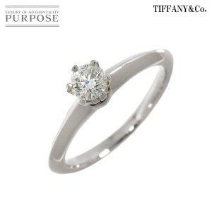 ティファニー TIFFANY&CO. ソリティア ダイヤ 0.30ct G/VS1/3EX 10号 リング Pt 指輪【鑑定書付き】レディース 90213055 【中古】BJ