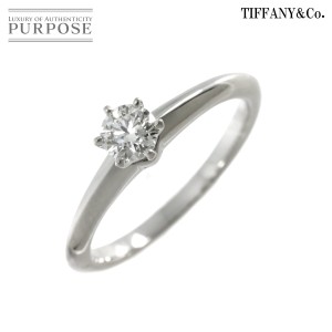 ティファニー TIFFANY&Co. ソリティア ダイヤ 0.26ct I/VS1/3EX 9号 リング Pt 指輪【鑑定書付き】 レディース 90214057 【中古】BJ