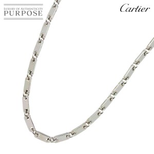 カルティエ Cartier フィガロ ネックレス 45cm K18 WG ホワイトゴールド 750 【証明書付き】 レディース メンズ 90215616 【中古】BJ