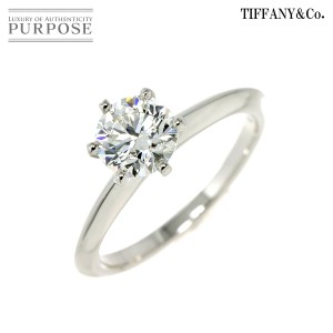 ティファニー TIFFANY&CO. ソリティア ダイヤ 1.03ct H/VS1/3EX 11.5号 リング Pt 指輪 【鑑定書付き】 レディース 90217554 【中古】BJ