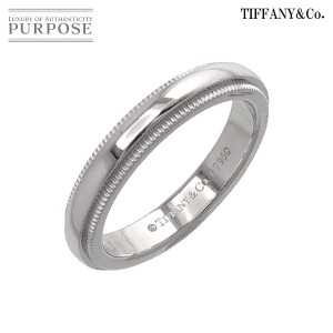 ティファニー TIFFANY&Co. ミルグレイン バンド 6号 リング 幅3mm Pt プラチナ 指輪 レディース 90218311 【中古】BJ