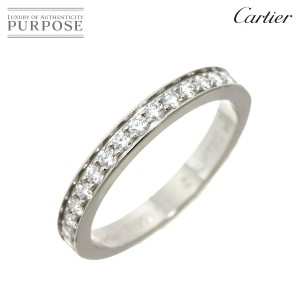 カルティエ Cartier 1895 #49 リング ダイヤ ハーフエタニティ Pt プラチナ 指輪【証明書付き】 レディース 90219013 【中古】BJ