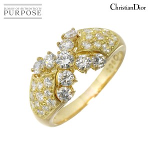 クリスチャン ディオール Christian Dior 12号 リング ダイヤ K18 YG イエローゴールド 750 CD 指輪 レディース 90219718 【中古】BJ
