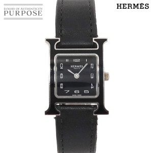 エルメス Hウォッチ HH1 221 レディース 腕時計 ブラック 文字盤 クォーツ ウォッチ 90222118 【中古】時計