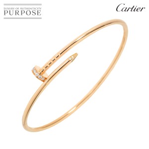 カルティエ Cartier ジュストアンクル SM #17 ブレスレット ダイヤ K18 PG 750 レディース【証明書】 90224271 【中古】BJ