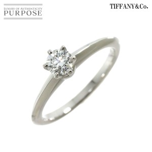 ティファニー TIFFANY&CO. ソリティア ダイヤ 0.32ct F/VVS1/EX  11号 リング Pt プラチナ【鑑定書付】レディース 90227692 【中古】BJ