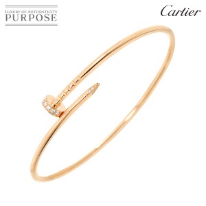 カルティエ Cartier ジュストアンクル SM #17 ブレスレット ダイヤ K18 PG 750 レディース【証明書】 90228223 【中古】BJ