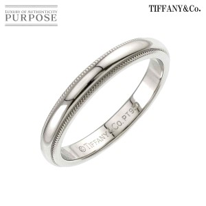 ティファニー TIFFANY&Co. ミルグレイン 14号 リング 幅3mm Pt プラチナ 指輪 レディース 90229032 【中古】BJ