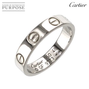 カルティエ Cartier ミニラブ #48 リング K18 WG ホワイトゴールド 750 指輪 レディース 90231698 【中古】BJ