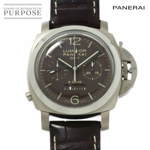 パネライ ルミノール1950 8デイズ GMT クロノグラフ モノプルサンテ PAM00311 メンズ 腕時計 手巻き 90232370 【中古】時計