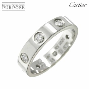 カルティエ Cartier ミニラブ #48 フル ダイヤ リング K18 WG ホワイトゴールド 750 指輪 【証明書】レディース 90234018 【中古】BJ