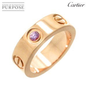 カルティエ Cartier ラブ 1P サファイヤ #46 リング K18 PG ピンクゴールド 750 指輪 レディース 90234491 【中古】BJ