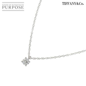 ティファニー TIFFANY&CO. ソリティア ダイヤ 0.22ct G/IF/3EX ネックレス 40cm Pt【鑑定書付き】レディース 90235288 【中古】BJ