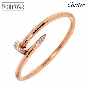 カルティエ Cartier ジュストアンクル #18 ブレスレット ダイヤ K18 PG 750【証明書付き】 レディース 90237829 【中古】BJ