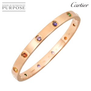 カルティエ Cartier ラブ ブレス #17 マルチストーン K18 PG 750 ブレスレット バングル レディース 90244250 【中古】BJ