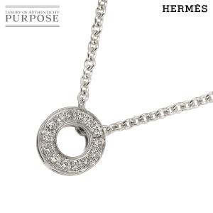 エルメス HERMES ダイヤ ネックレス 41cm K18 WG ホワイトゴールド 750 レディース 90280193 【中古】BJ