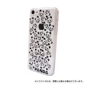 【大処分セール】PANDA iPhone5C専用シェルジャケット 総柄 【メール便可】