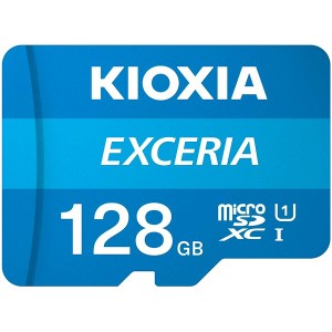 KIOXIA キオクシア(旧東芝) microSD Exceria microSDXC U1 R100 C10 フルHD 高速読み取り 100MB/s 128GB LMEX1L128GG2【メール便可】