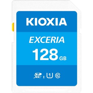 KIOXIA キオクシア(旧東芝) SDカード Exceria SDXC U1 R100 C10 フルHD 高速読み取り 100MB/s 128GB LNEX1L128GG4【メール便可】