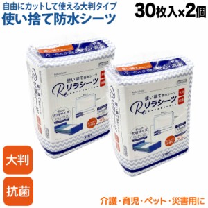 リラシーツ 使い捨て 防水 シーツ 大判 抗菌 Lサイズ 30枚入2セット介護 赤ちゃん ペット おねしょ 汚れ防止 お漏らし 災害 60枚