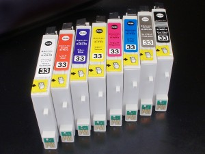 IC8CL33 エプソン用 IC33 互換インクカートリッジ 8色セット【メール便送料無料】