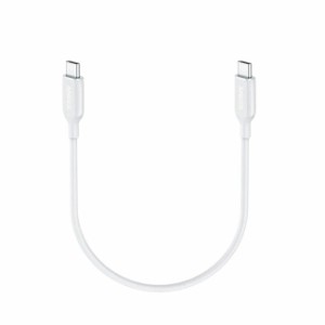 Anker USB-C & USB-C 2.0 ケーブル (0.3m ホワイト) PowerLine III 60W USB PD対応 MacBook Pro/Air iPad Pro/Air Galaxy 等対応 アンド