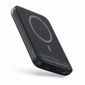 MagSafe対応 モバイルバッテリー マッグネット式ワイヤレスバッテリー 8000ｍAh 大容量 急速充電 iPhone 15/14/13/12シリーズ Android 対
