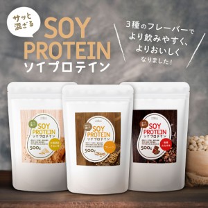 大豆プロテイン 500g プレーン味 カカオ味 きなこ味 ソイプロテイン プロテイン 送料無料 ロハスタイル LOHAStyle