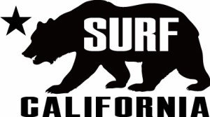 ★SURF CALIFORNIA　カッティングステッカー　文字変更可　カリフォルニア　州旗　サーフ