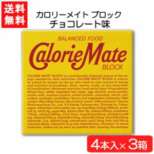 送料無料 大塚製薬 カロリーメイト ブロック チョコレート 4本×3箱 栄養 空腹解消 手軽 チョコレート味