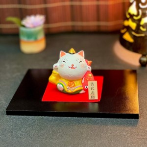 恵比寿猫 ねこ ネコ 恵比寿様 七福神 置物 和雑貨 インテリア オブジェ  縁起物 プレゼント かわいい 玄関 インテリア 010-0137