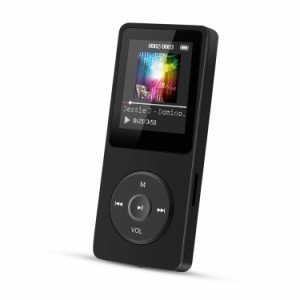 【送料無料】 ブラック MP3プレーヤー A02 容量8GB 音楽再生なら最大70時間のロスレスサウンドMP3プレーヤー AAV-96