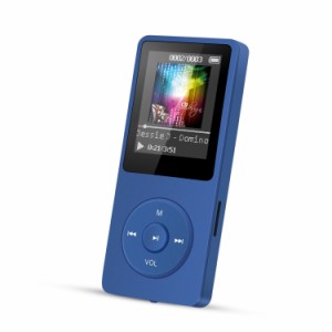 【送料無料】 ブルー MP3プレーヤー A02 容量8GB 音楽再生なら最大70時間のロスレスサウンドMP3プレーヤー AAV-96a
