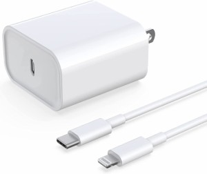 iPhone 急速充電器 PD20W USB-C 2M Lightning USB C ケーブル付き 急速充電 高耐久 断線防止 USB-C AC式充電器 SAC-107