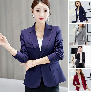 テーラード ジャケット レディース コート ショート丈 ジャケット 春 春服 スーツ テーラード 無地 スリム 通勤 OL 3色 全店2点送料無料