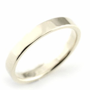 メンズ リング プラチナ シンプル ストレート 平打ち 地金リング 結婚指輪  ハン