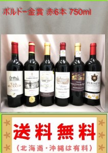 送料無料　金受賞ボルドー地区　飲み比べ　赤ワイン　6本セット　F　750ml （北海道、沖縄、は有料） 