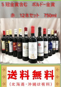 今だけ　送料無料  ボルドー金賞　AO格付け　赤 12本セット　750ml （北海道、沖縄は有料）